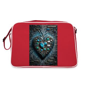 The heart of a computer person's Valentine's Day CPU - Retro Bag - red/white - Back