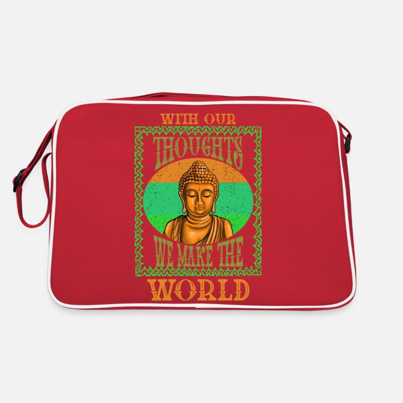 Buddha Mönch Namaste Buddhismus I Geschenk Retro Tasche