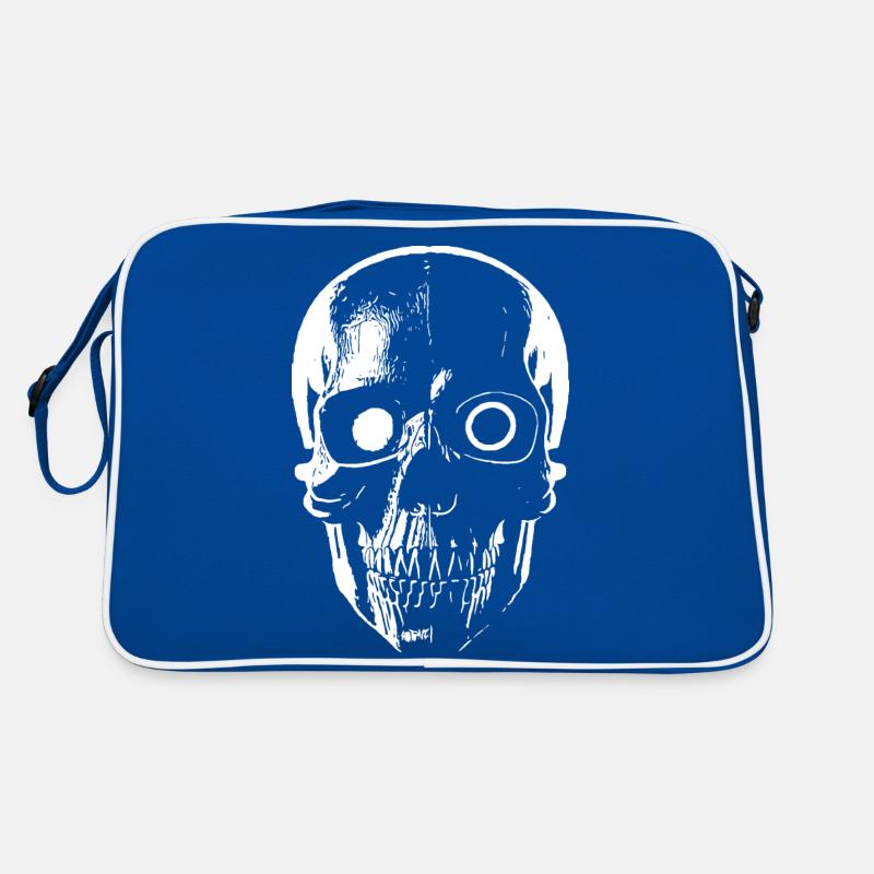 Sci-Fi Cyborg Skull Retro Tasche