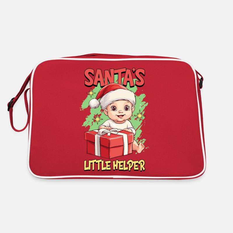 Noël Bébé Enfant Mignon Mignon Drôle Dicton Sac Retro