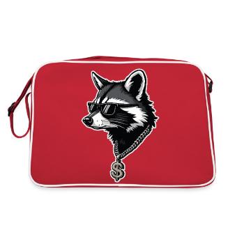 Hip Hop Racoon - Sac Retro - rouge/blanc - Dos