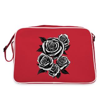 Bouquet de roses Bouquet de fleurs de rose - Sac Retro - rouge/blanc - Dos