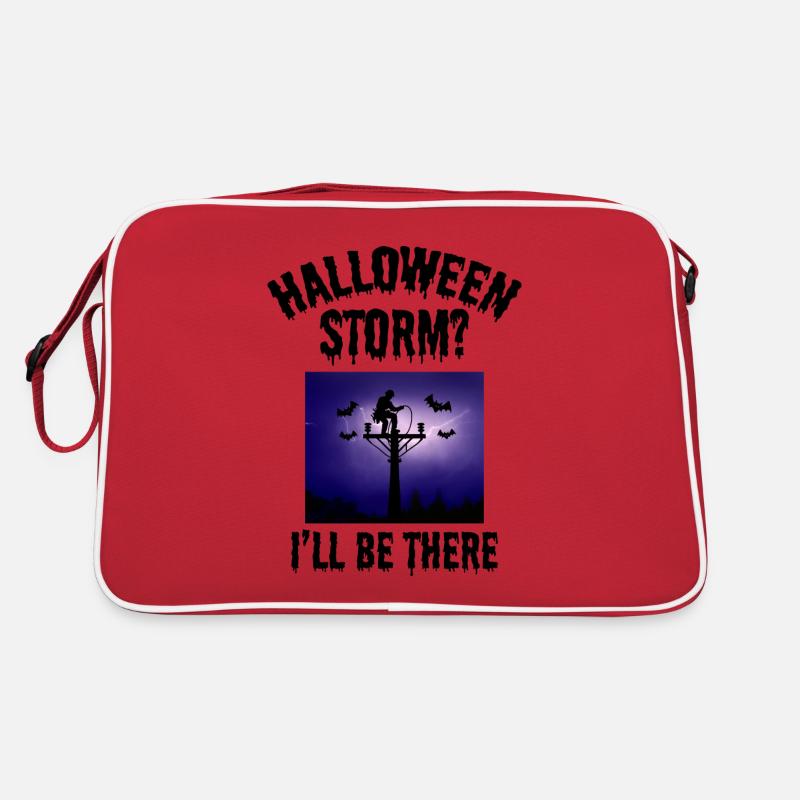 Halloween-Sturm? Ich werde da sein – Lineman Halloween Retro Tasche