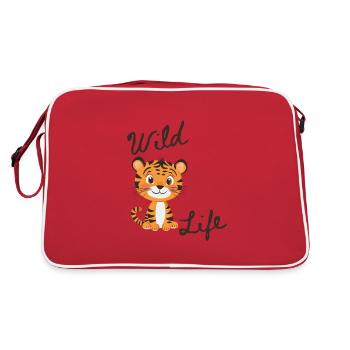 Vie sauvage - Tigre mignon - Sac Retro - rouge/blanc - Dos