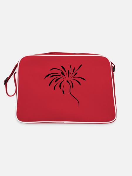 feuerwerk2 - Retro Tasche - Rot/Weiß - Hinten