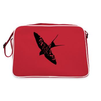 Bird swallow - Retro Bag - red/white - Back