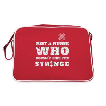 FUNNY JUST A NURSE WHO DOESEN'T LIKE THE SYRINGE - Sac Retro - rouge/blanc - Dos
