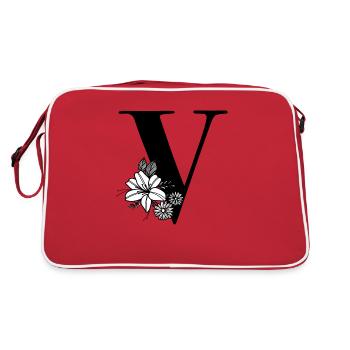 Letter V - Retro Bag - red/white - Back