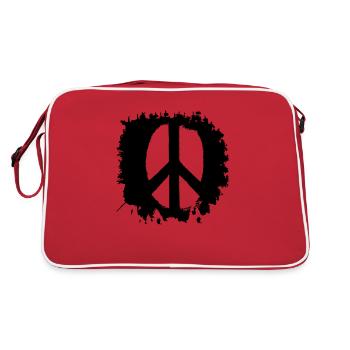 Peace Freedom Symbol Vector to design yourself - Retro Bag - red/white - Back
