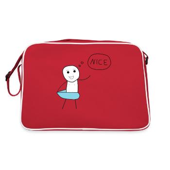 Nice design for swim trunks friends funny on the beach - Retro Bag - red/white - Back