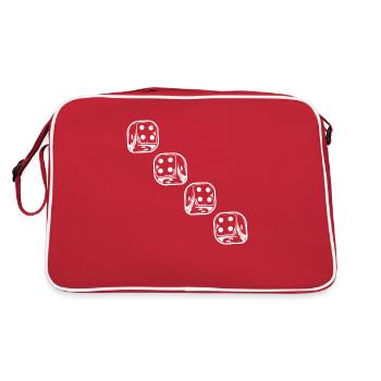 Boardgame Chess Backgammon Game Night - Retro Bag - red/white - Back