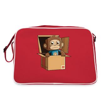 Singe super mignon - Sac Retro - rouge/blanc - Dos