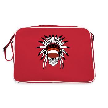Le Squelette chaman - Sac Retro - rouge/blanc - Dos