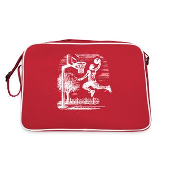 Dunk de basketteur - Sac Retro - rouge/blanc - Dos