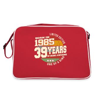 1985 Vintage Retro Classic 39 Years - Retro Bag - red/white - Back