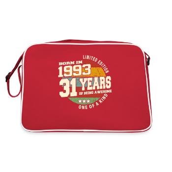1993 Vintage Retro Classic 31 Years - Retro Bag - red/white - Back