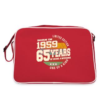 1959 Vintage Retro Classic 65 Years - Retro Bag - red/white - Back