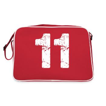 11 - Retro Tasche - Rot/Weiß - Hinten