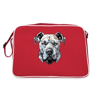 Chien Pitbull - Sac Retro - rouge/blanc - Dos