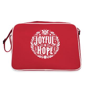 Joyful in Hope - Retro Bag - red/white - Back