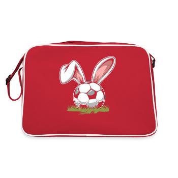 Football avec oreilles de lapin de Pâques - Sac Retro - rouge/blanc - Dos