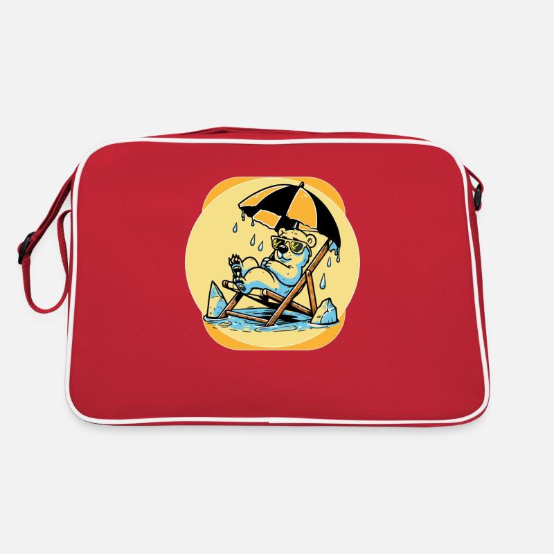 Eisbär - Retro Tasche - Rot/Weiß