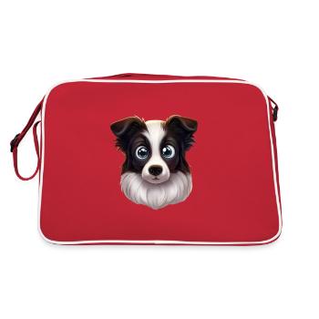 Profil intelligent Border Collie - Sac Retro - rouge/blanc - Dos