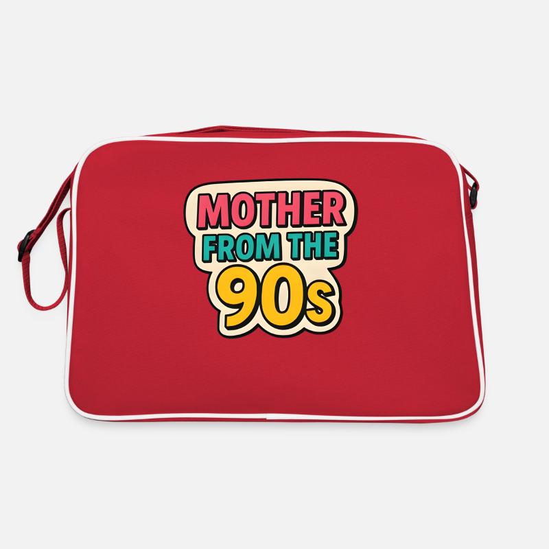 Mutter aus den 90er Jahren - Retro Muttertag Graffiti - Retro Tasche - Rot/Weiß