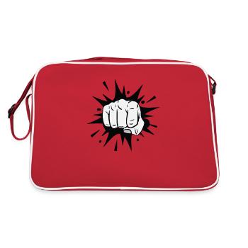 Faust Boxen - Retro Tasche - Rot/Weiß - Hinten