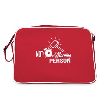 Pas une personne du matin - Sac Retro - rouge/blanc - Dos
