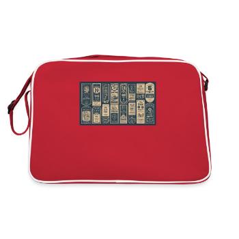 vintage retro designs - Retro Tasche - Rot/Weiß - Hinten