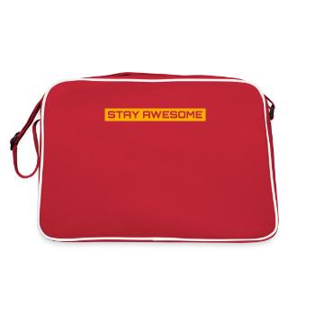 Restez génial (couleur jaune et gratuite) - Sac Retro - rouge/blanc - Dos