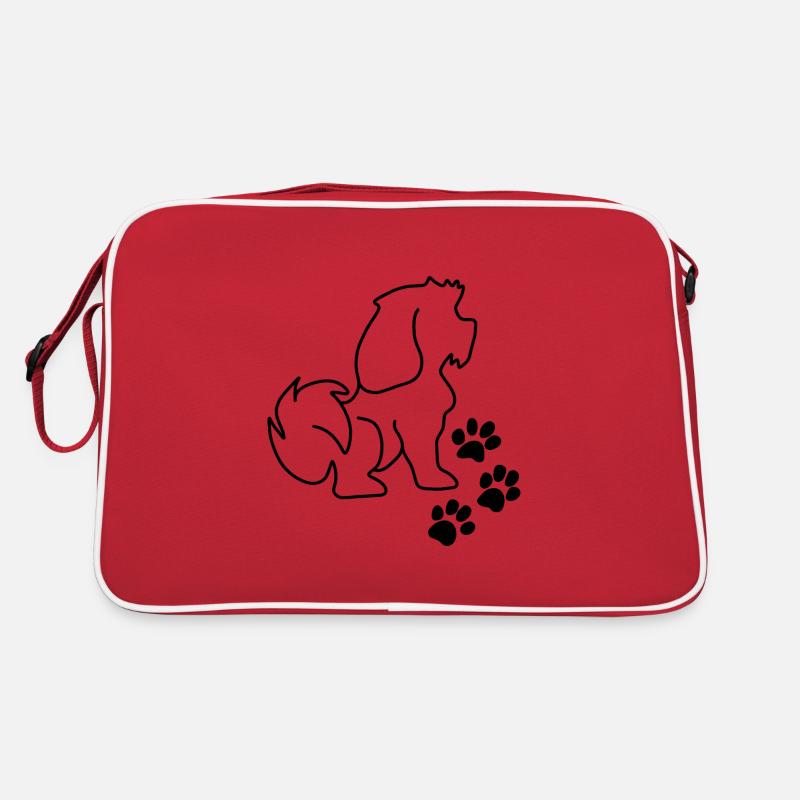 Chien animal de compagnie empreinte de pattes Sac Retro