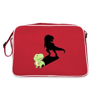 Kleine ganz groß! - Träume groß - Retro Tasche - Rot/Weiß - Hinten