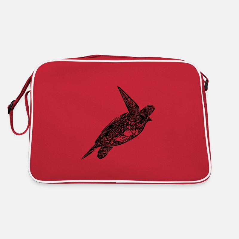 Vintage turtle emerging Retro Bag