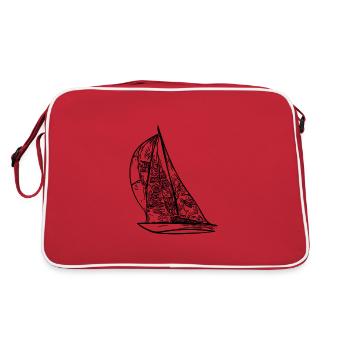 Voilier sport avec voiles - Sac Retro - rouge/blanc - Dos