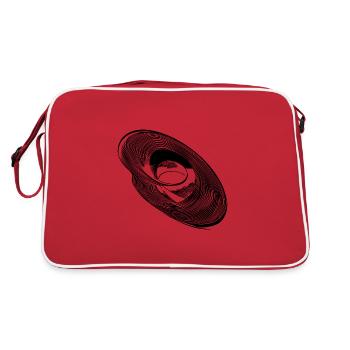 Geometric Circle Ellipses Parabolas Lines - Retro Bag - red/white - Back