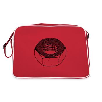Écrou à vis avec surface vintage - Sac Retro - rouge/blanc - Dos