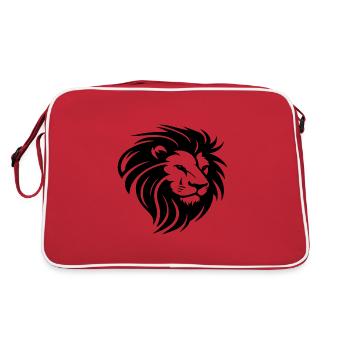 Tête de lion avec crinière - Sac Retro - rouge/blanc - Dos