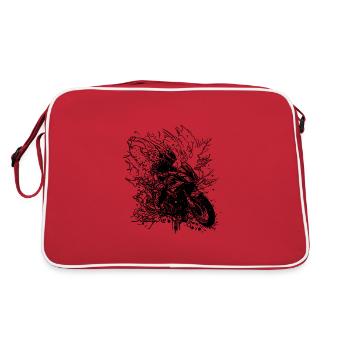 Terrain Splash Wave Motorcycling Motorcycle Style - Retro Bag - red/white - Back