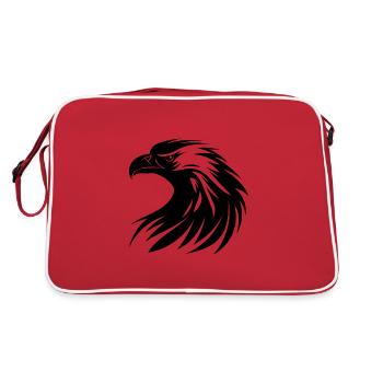 Beautiful Eagle Logo in Tattoo Style - Retro Bag - red/white - Back