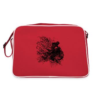 Racing Motorcycle Splash Style - Retro Bag - red/white - Back