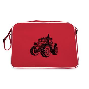 Grand tracteur de terrain Agriculteur Voiture de rêve - Sac Retro - rouge/blanc - Dos