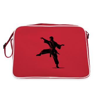 Karaté, arts martiaux, Karaté combattants, compétition - Sac Retro - rouge/blanc - Dos
