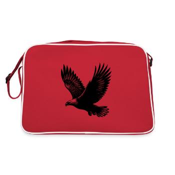 Aigle élégant sur d’immenses ailes - Sac Retro - rouge/blanc - Dos