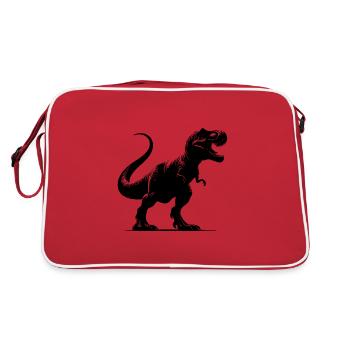 Dinosaure T-Rex massif - Tyrannosaurus Dino - Sac Retro - rouge/blanc - Dos