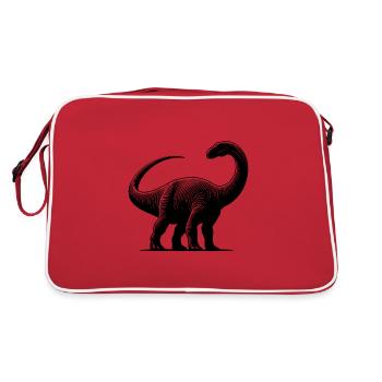 Dinosaure dinosaure dinosaure brachiosaure massif - Sac Retro - rouge/blanc - Dos