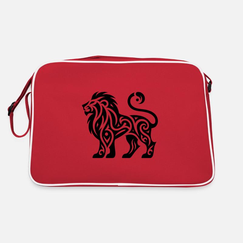Mächtiger Tribal Löwe mit Mähne Tattoo Style Retro Tasche