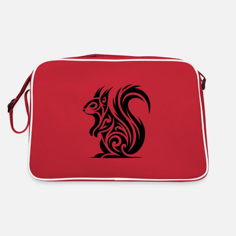 Süsses Eichhörnchen in Tattoo Style Retro Tasche