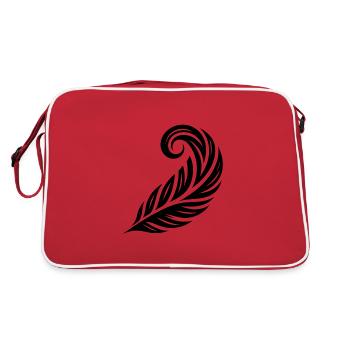 Curved Ink Pen - Retro Bag - red/white - Back